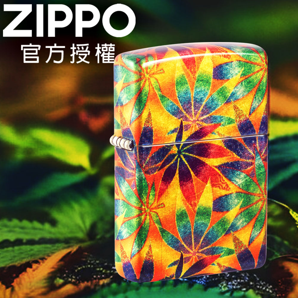 ZIPPO Cannabis Design 繽紛大麻葉防風打火機