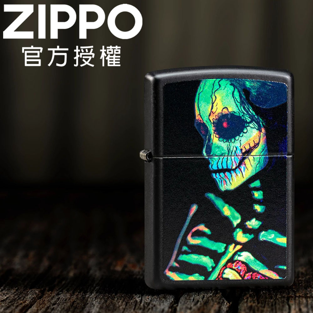 ZIPPO Glowing Skull Design 夜光骸骨防風打火機