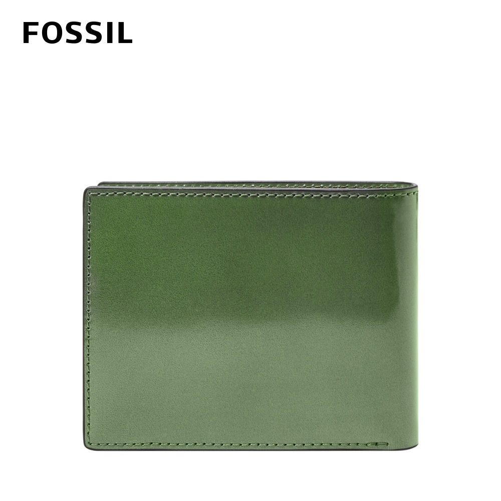 FOSSIL Benedict 真皮證件格零錢袋皮夾-青藤綠色 ML4320374
