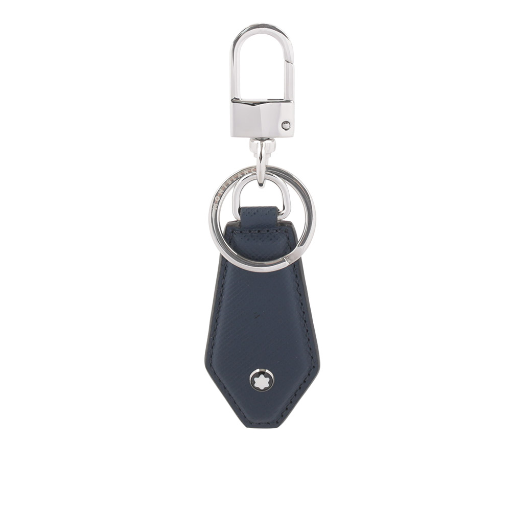 MONT BLANC Sartorial 匠心系列防刮牛皮鑽石型鑰匙扣(墨藍色) 131739