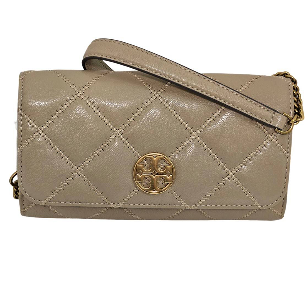 TORY BURCH willa 新款新色色 奶茶金 woc 鏈斜背包