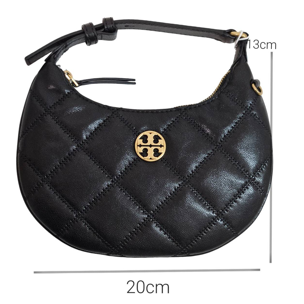 TORY BURCH willa 專櫃款小香風mini 兩用月牙手提 斜揹包