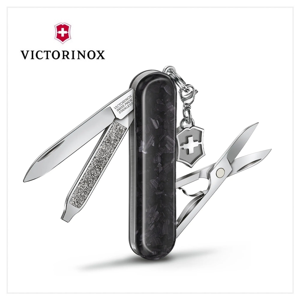 VICTORINOX 瑞士維氏 瑞士刀 Classic Brilliant 5用 58mm 碳纖維 0.6221.90