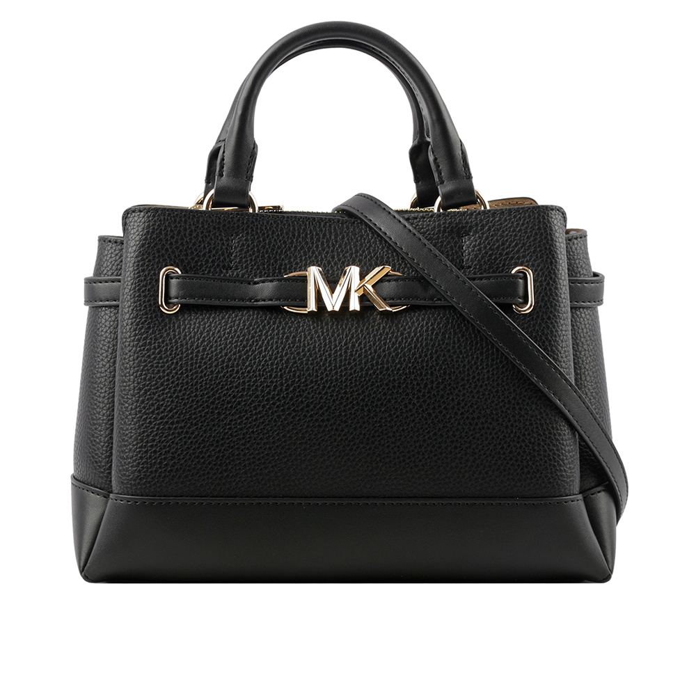 Michael Kors MKReed 金色標誌皮帶釦設計小款二用包(黑色) 35S3G6RS1T BLACK