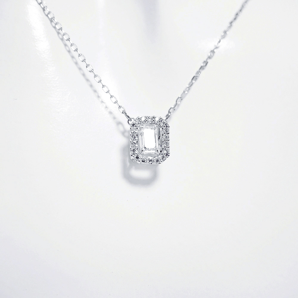 SWAROVSKI 施華洛世奇 Millenia 八角形水晶項鍊 鍍白金色 5599177