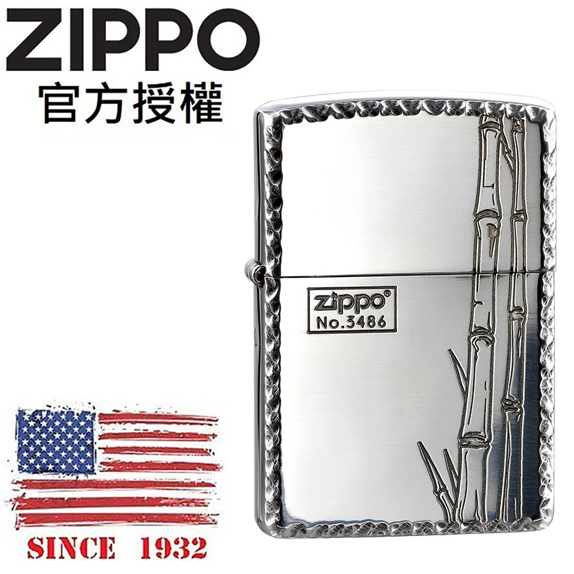 ZIPPO Bamboo Oxidized SV 勢如破竹(銀色)防風打火機