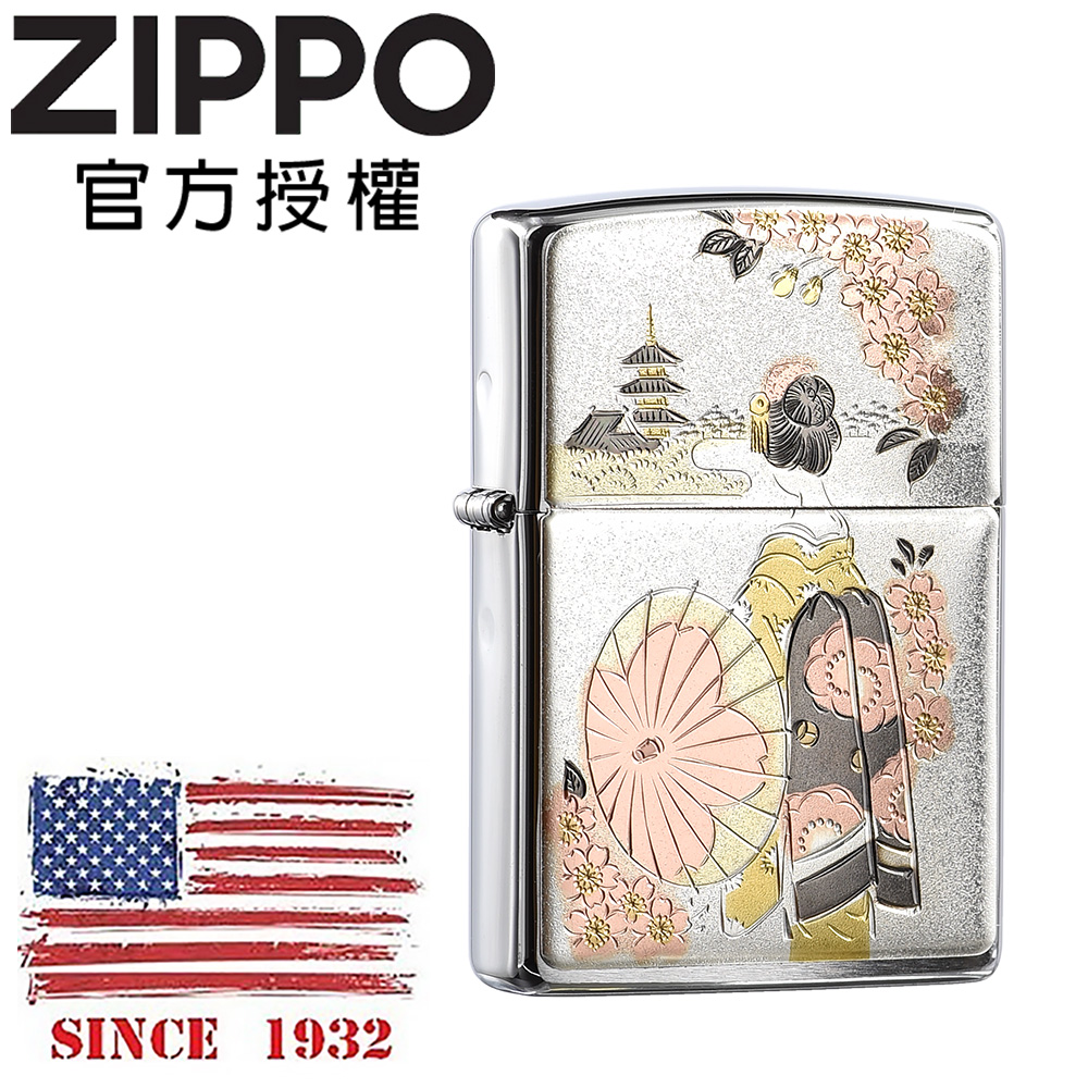ZIPPO Japanese traditional design KOI 日本傳統風格-舞子背影防風打火機