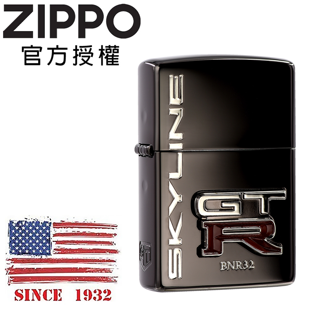 ZIPPO Emblem BK GT-R GT-R LOGO徽章(黑冰)防風打火機