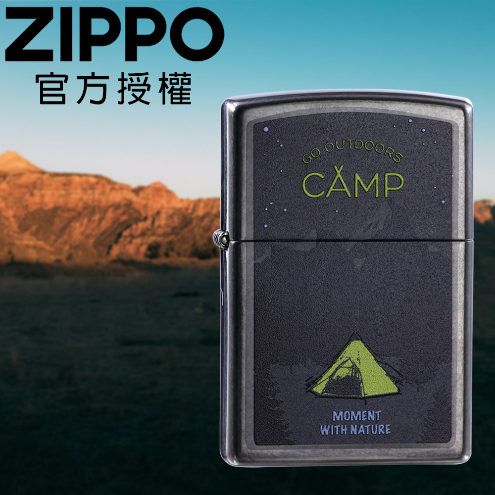 ZIPPO CAMP BA 戶外露營(花紗黑色)防風打火機