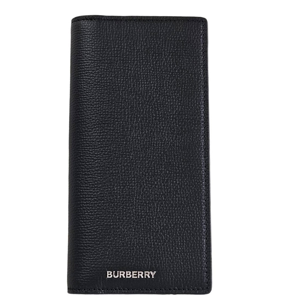 BURBERRY 巴寶莉 CAVENDISH簡約金屬LOGO牛皮對折零錢長夾 (贈原廠防塵袋紙袋盒)