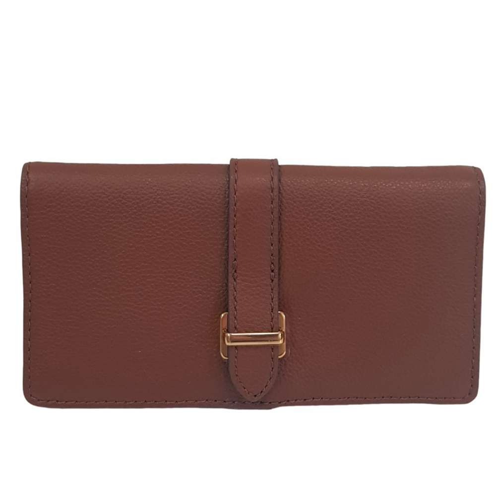 Fossil Emery Small Snap Bifold真皮金釦長夾
