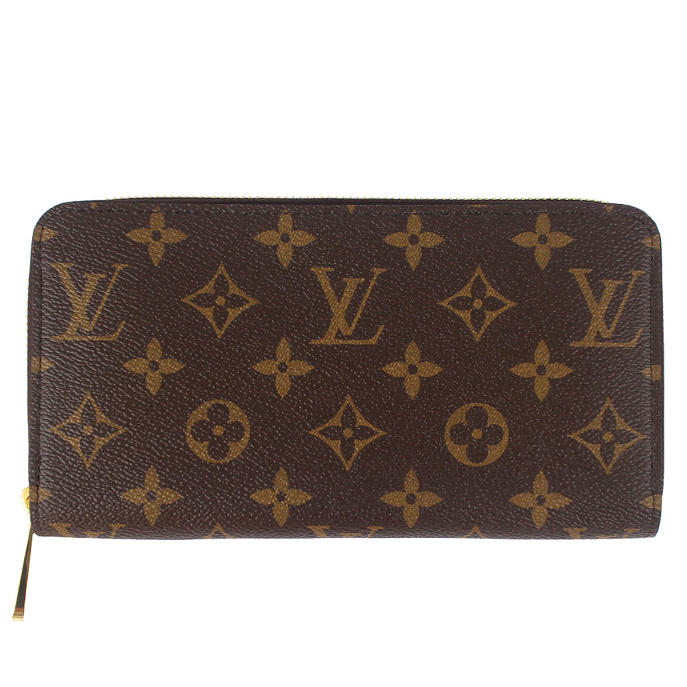 Louis Vuitton 路易威登 Monogram LV花紋拉鍊長夾-M42616-12卡