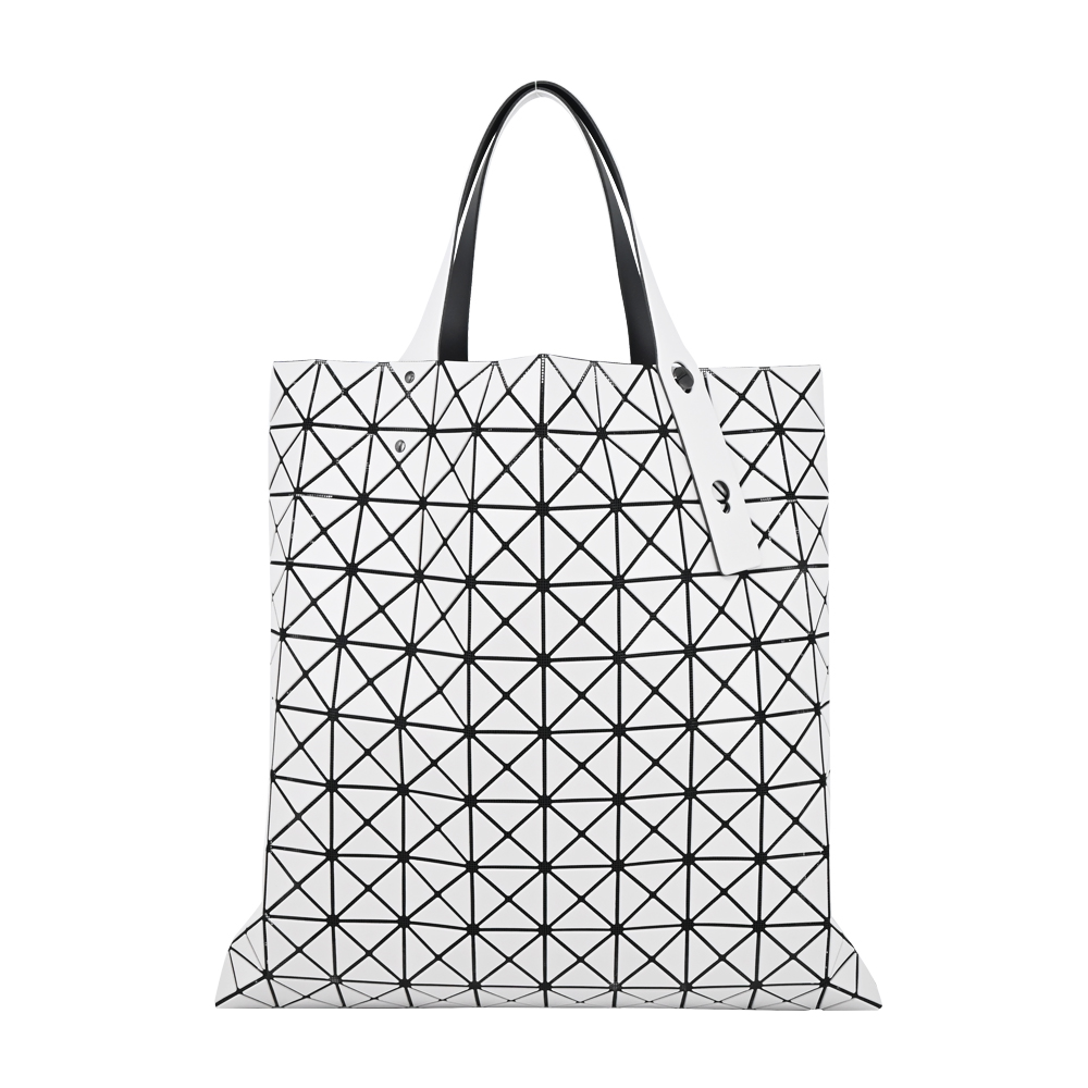 ISSEY MIYAKE 三宅一生 BAOBAO 10x10 PRISM 皮革霧感手提-灰白