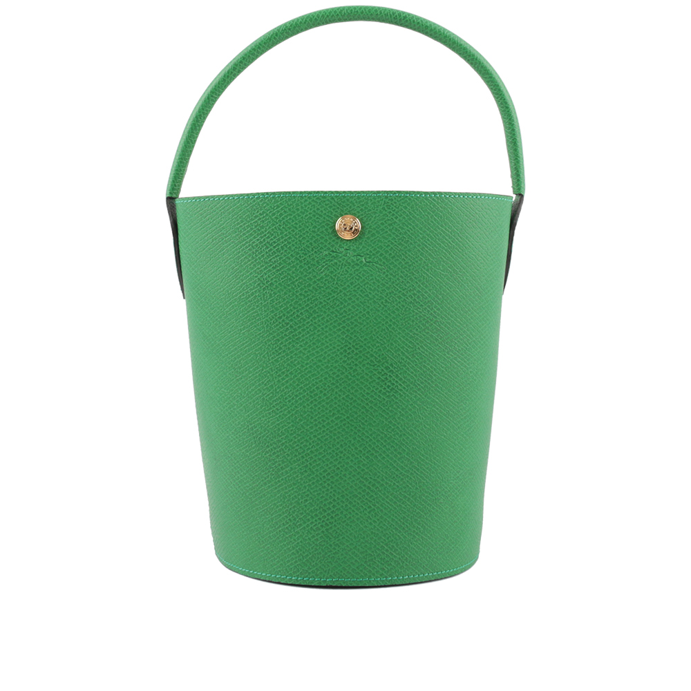 LONGCHAMP EPURE 牛皮釦式手提水桶包(綠色) 10161 HYZ 129