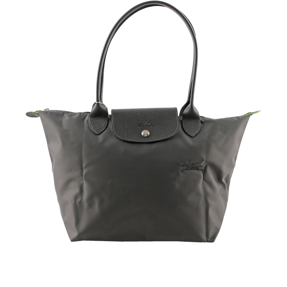 LONGCHAMP S號長把LE PLIAGE GREEN摺疊水餃包(石墨灰) L2605 919 P66