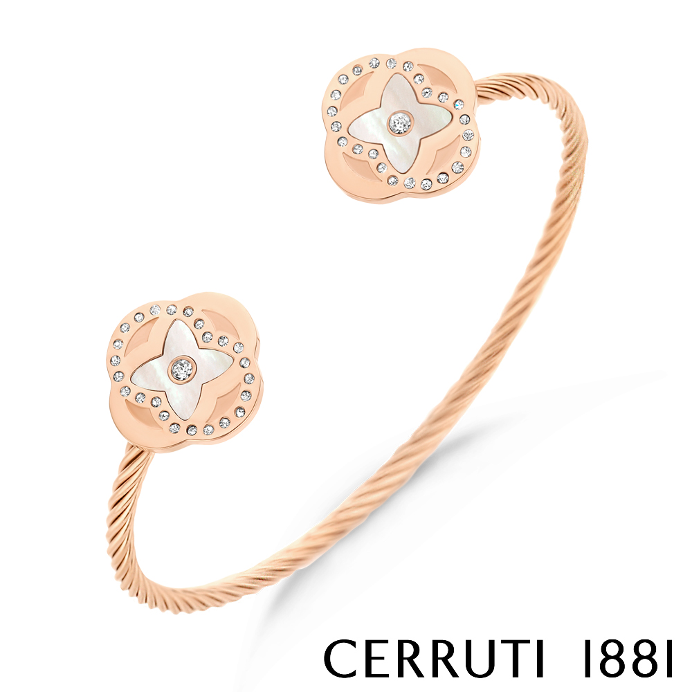 【CERRUTI 1881】義大利經典FLORA手環 全新專櫃展示品 原廠禮盒包裝(CG1203)