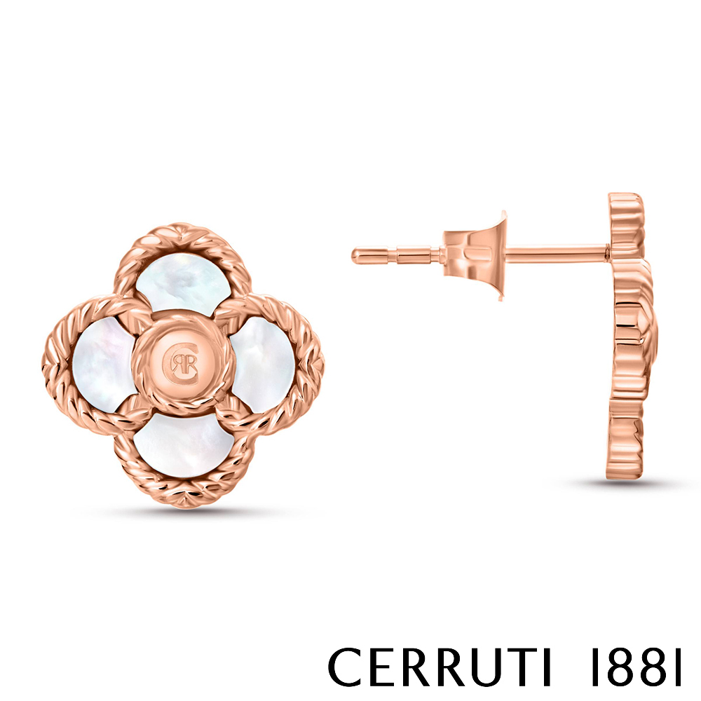 【CERRUTI 1881】義大利經典PETALOS耳環 全新專櫃展示品 原廠禮盒包裝(CE5103)