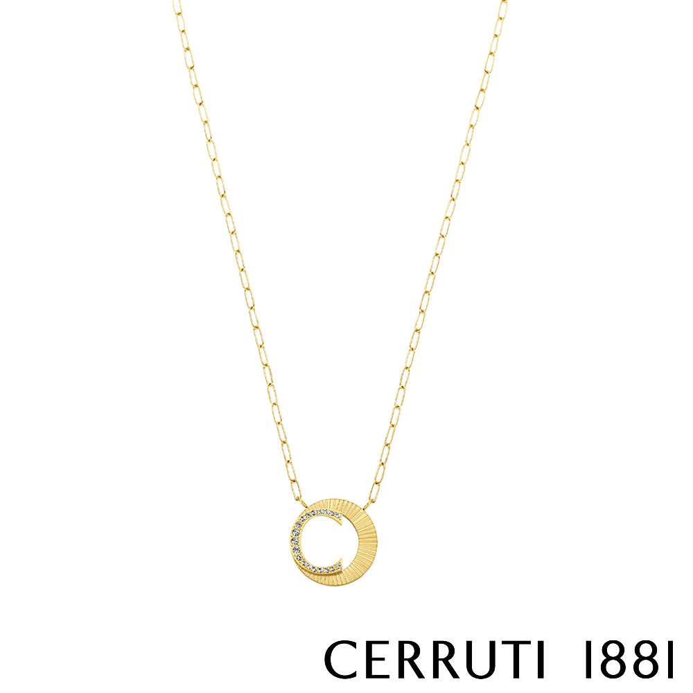 【CERRUTI 1881】義大利經典PLEAT項鍊 全新專櫃展示品 原廠禮盒包裝 (CN1002)