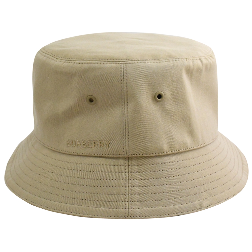 BURBERRY 8048770 簡約電繡LOGO棉質漁夫帽/遮陽帽.卡其 多尺寸