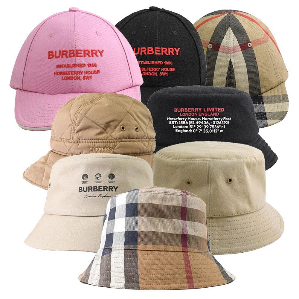 BURBERRY 經典多款簡約老爹帽/棒球帽/漁夫帽/遮陽帽(多款可選)