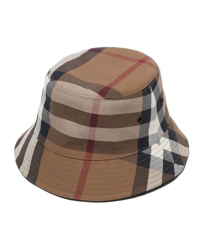BURBERRY 經典格紋棉質漁夫帽 棕色