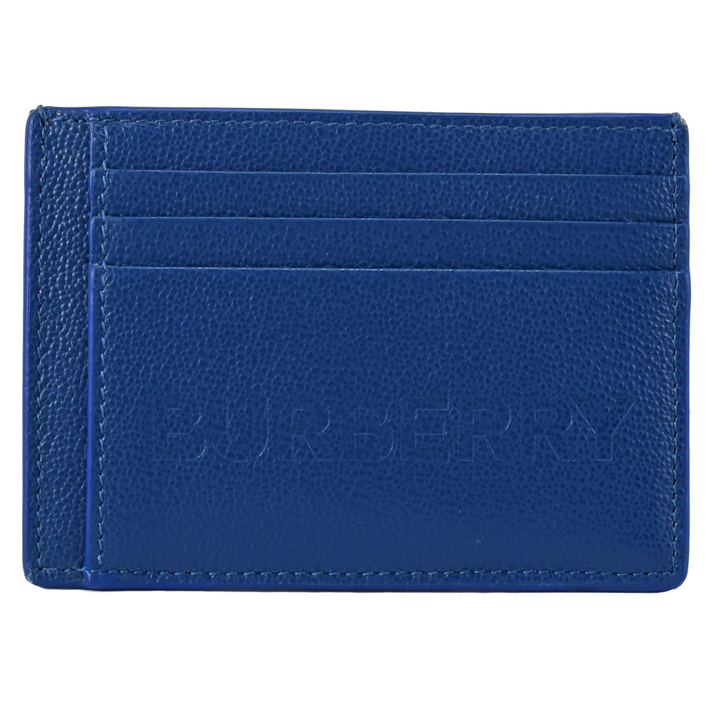 BURBERRY 8070975 CHASE 簡約烙印LOGO牛皮鈔票夾證件卡夾.藍