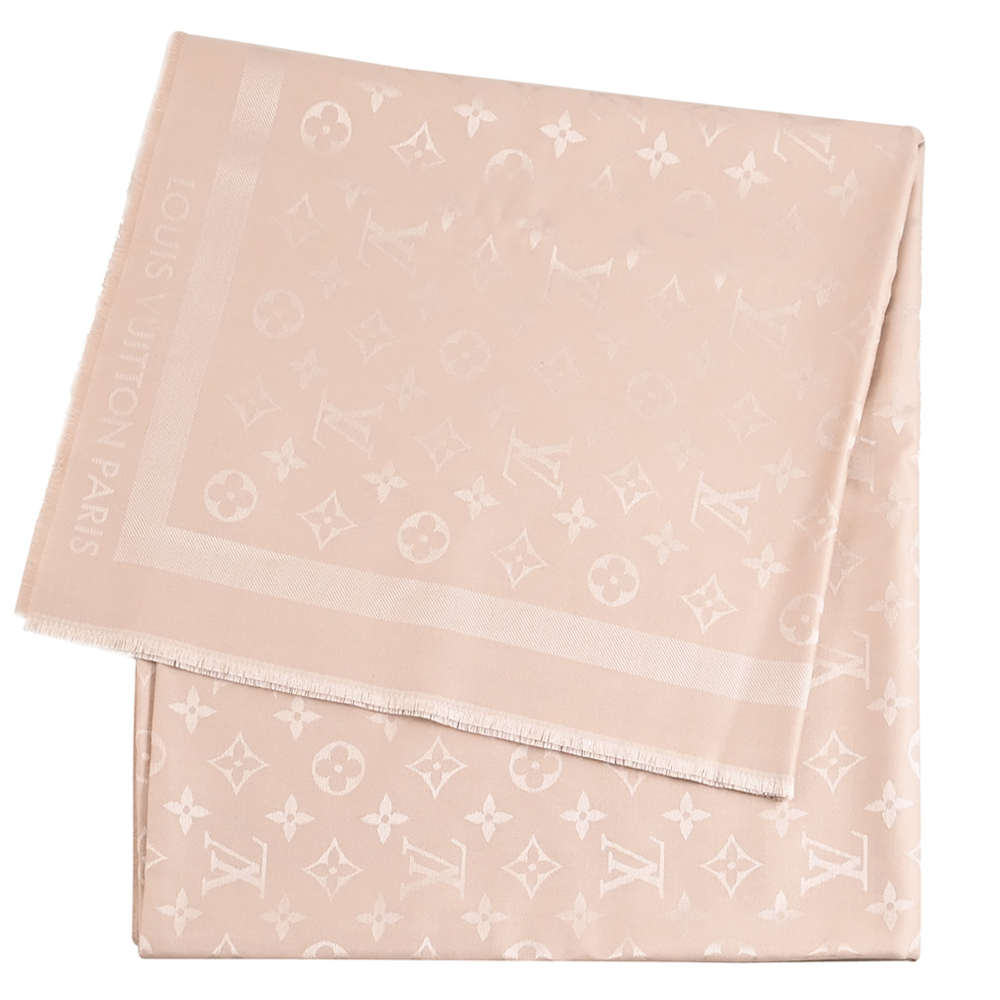 Louis Vuitton 路易威登 LV M96978 Monogram Classic 經典羊毛混紡圍巾/披肩.米色