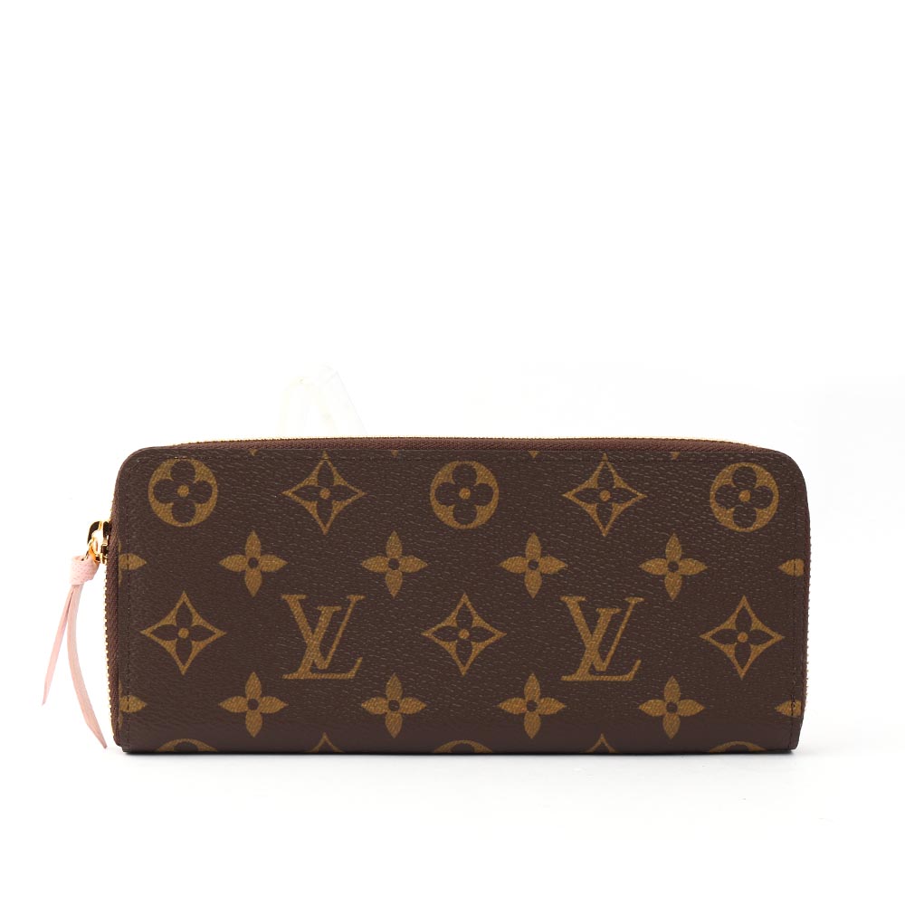 Louis Vuitton 路易威登 LV Monogram CLEMENCE型拉鍊長夾(櫻花粉) M61298