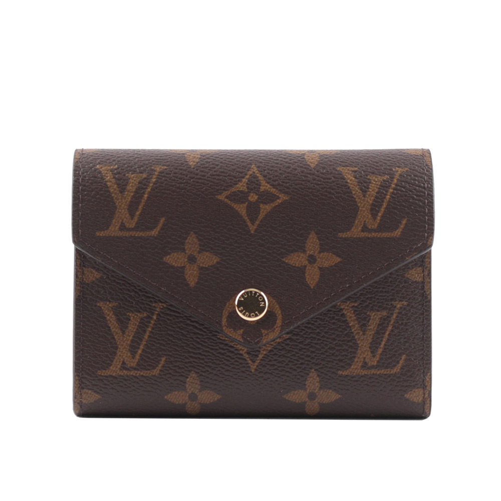 Louis Vuitton 路易威登 LV Monogram Victorine 新款金釦三折短夾(芭蕾粉) LV23100015