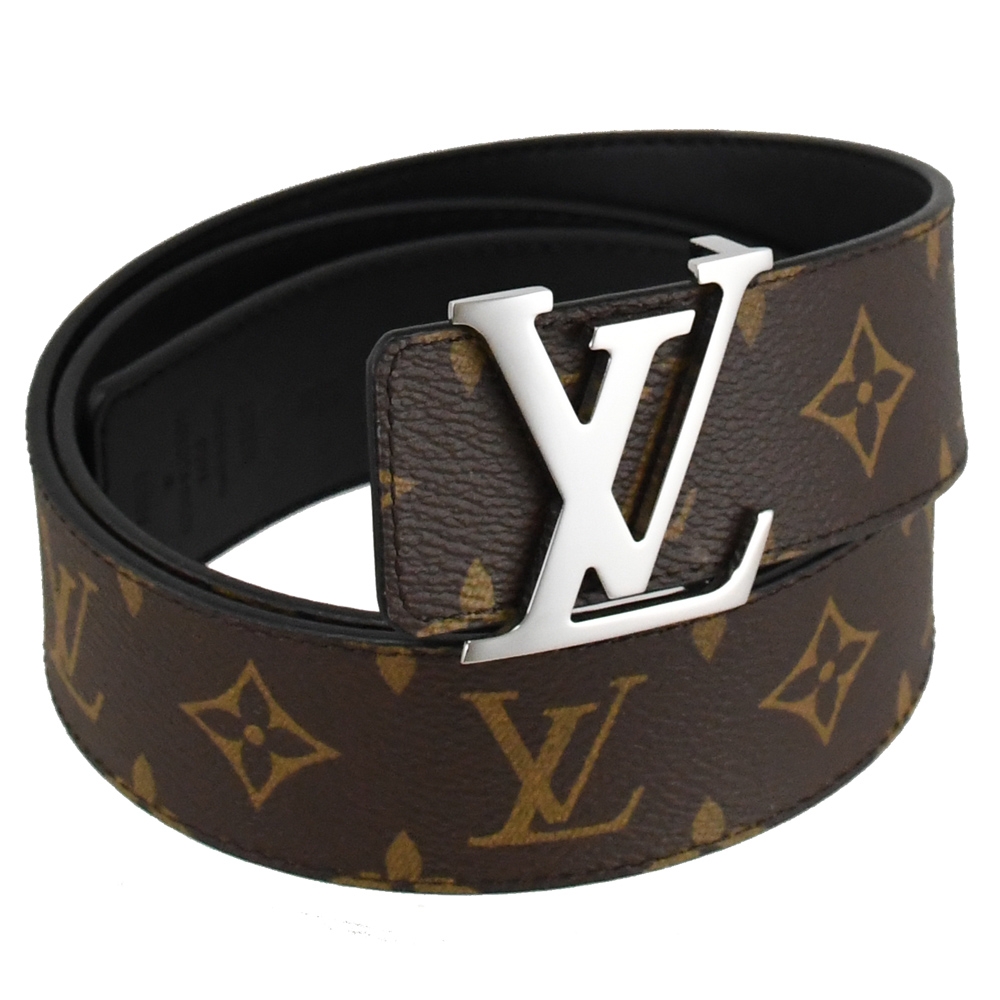 Louis Vuitton LV M9821T LV Initiales 金屬LOGO飾扣經典花紋雙面皮帶 95CM 現貨