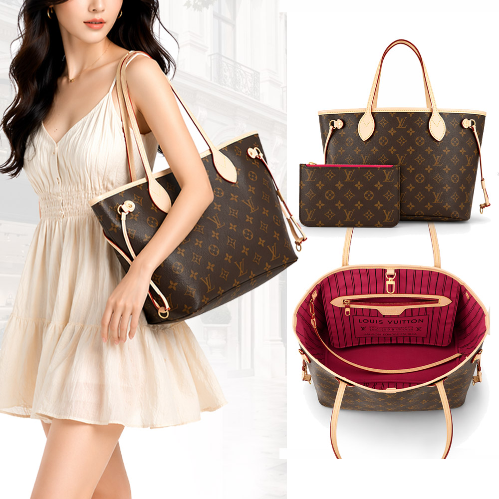 LV LOUIS VUITTON路易威登 M12257 Neverfull Inside Out MM 條紋老花帆布牛皮雙面托特包 LV LOUIS VUITTON 路易威登 M12257 Neverfull Inside Out MM 條紋老花帆布牛皮雙面托特包,全新未使用,提供紅色系、卡其色系、咖啡色系多種選擇。外層為牛皮與帆布拼接,內層為牛皮、帆布與布面組合,搭配釦式開口設計,輕便實用。尺寸為長約31公分(上長約46公分)、寬14公分、高28公分,提把高度約20公分,背帶長度約89.5公分(不可調、可拆)。無內外夾層與底珠,可輕鬆放入A4檔案。商品為真品/義大利平行輸入,適合男女使用,是時尚與實用兼具的經典托特包。