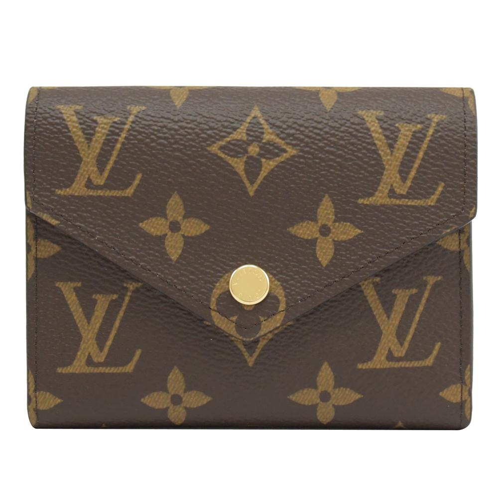 Louis Vuitton 路易威登 Louis Vuitton LV M62360 Victorine 新版經典花紋扣式零錢短夾.粉