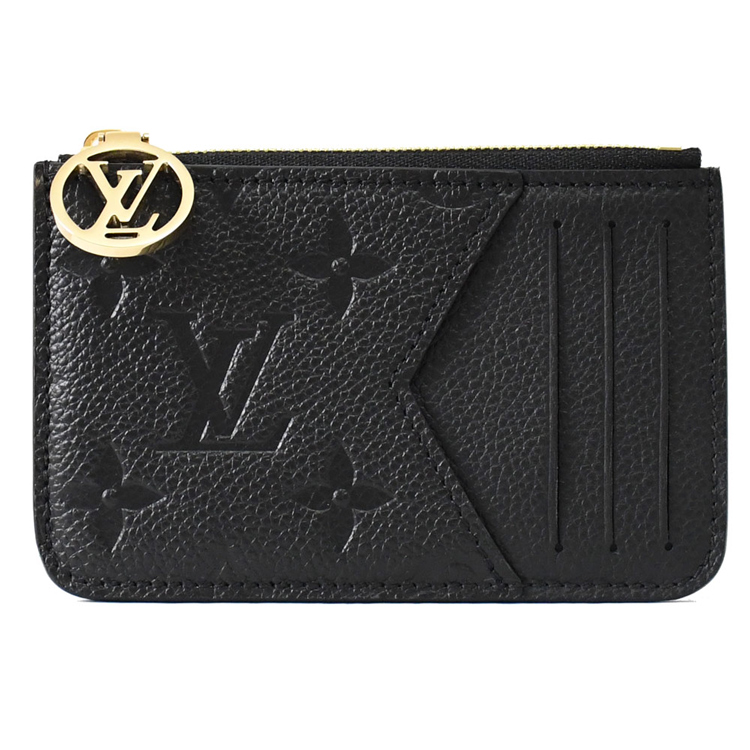 Louis Vuitton LV M81883 Romy 經典壓花小牛皮卡片零錢包.黑 現貨