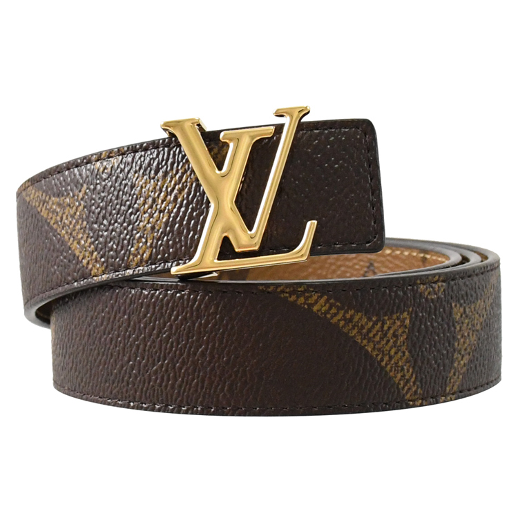 Louis Vuitton LV M0149W LV Iconic 金屬LOGO飾扣經典花紋雙面皮帶 80CM 現貨