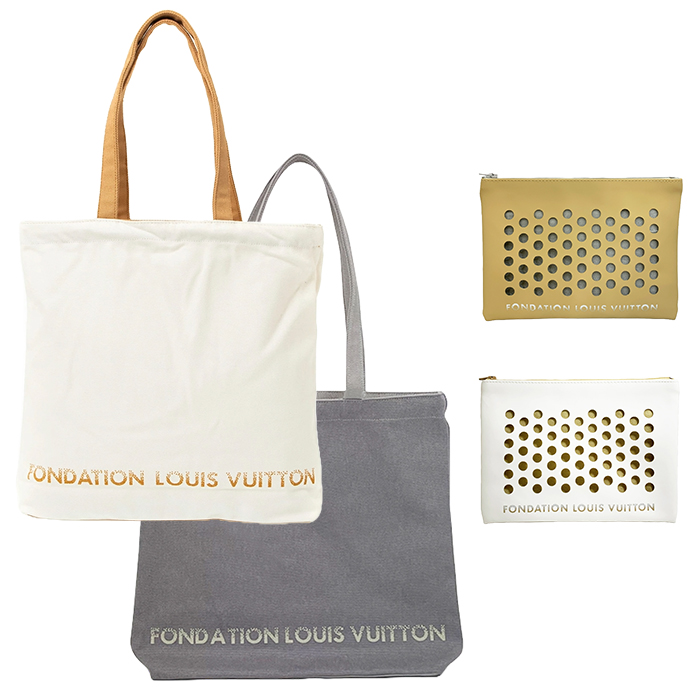 Louis Vuitton LV限量版博物館基金會套組(帆布袋+手拿包) 多色可選