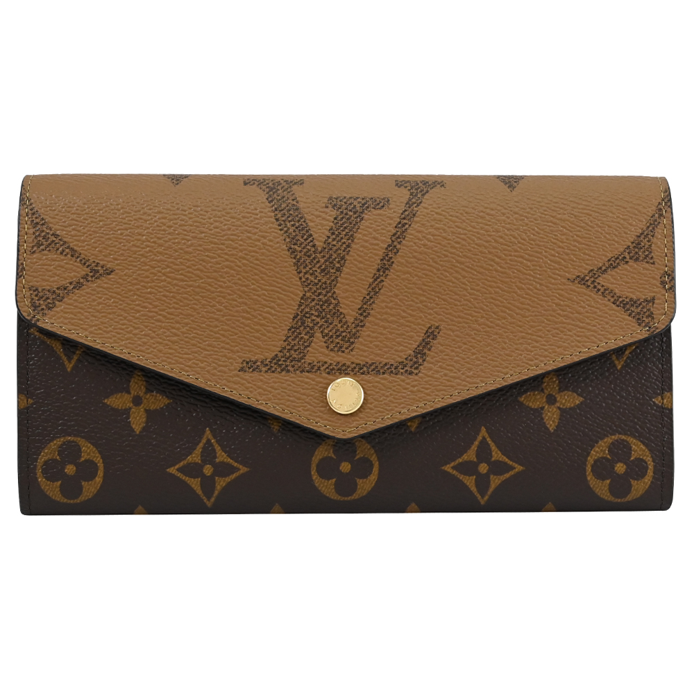 Louis Vuitton LV M80726 SARAH 經典Monogram花紋拼接扣式長夾 現貨