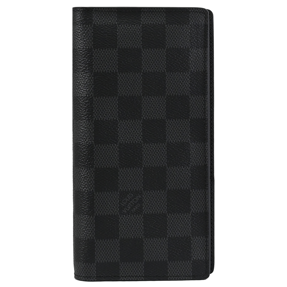 Louis Vuitton LV N62665 Brazza 黑棋盤格紋雙折零錢長夾.黑 現貨