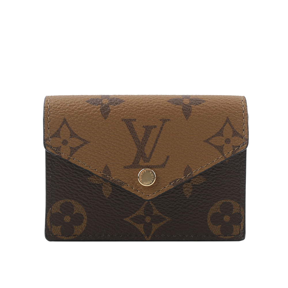 LV Vendome Monogram 雙色帆布翻蓋風琴式卡片/名片夾 M81855