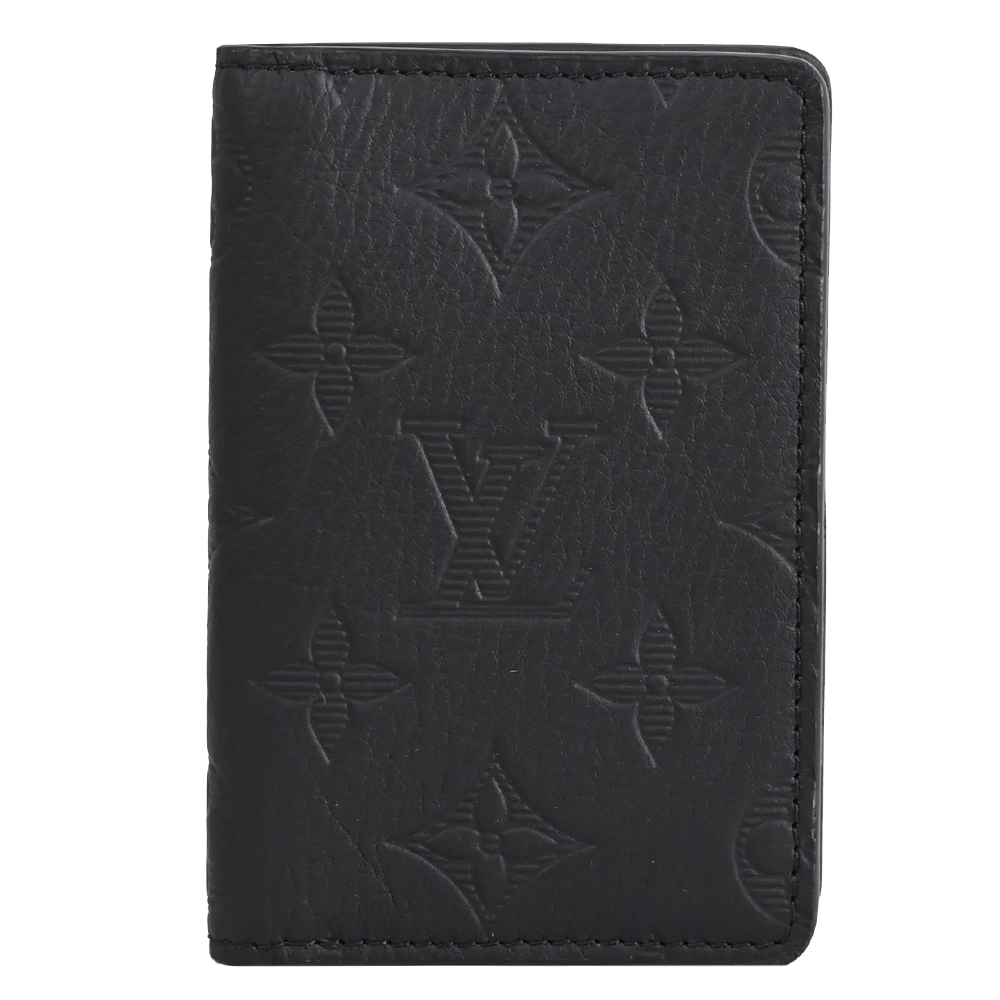 Louis Vuitton 路易威登 LV M62899 經典壓花小牛皮對開卡片名片夾.黑 現貨