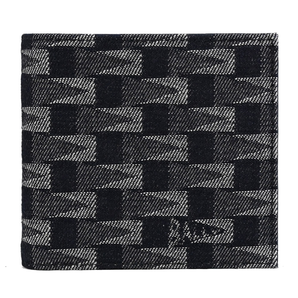BALLY 6306562 PNT 新款幾何LOGO緹花對開8卡短夾.午夜藍