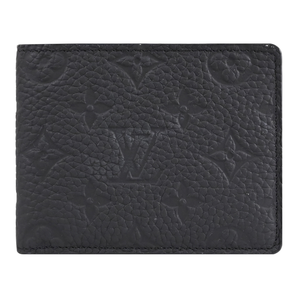 Louis Vuitton 路易威登 LV M82072 Multiple 壓花牛皮對開短夾.黑 現貨