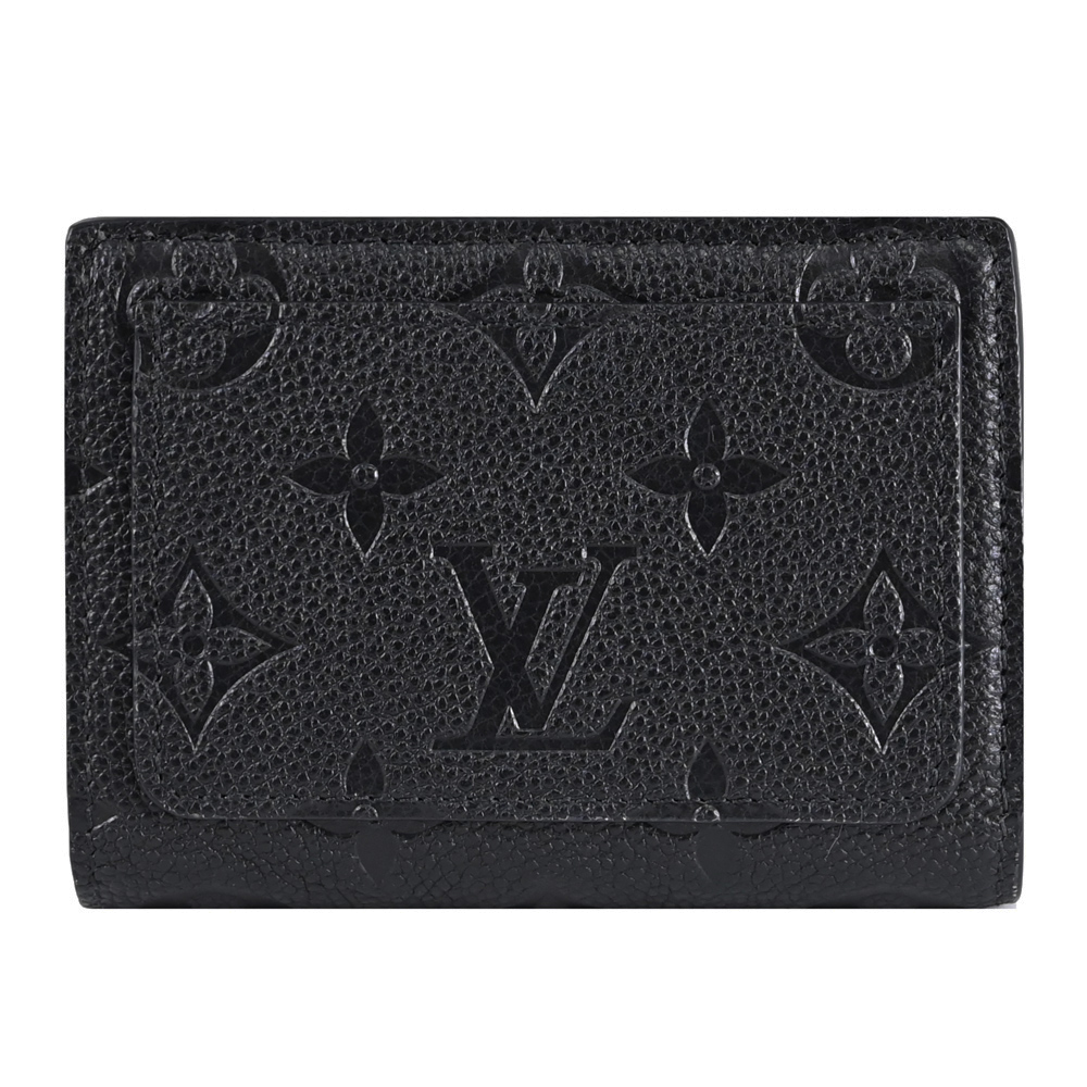 Louis Vuitton 路易威登 LV M80151 Cléa Monogram Empreinte 牛皮零錢短夾.黑 現貨