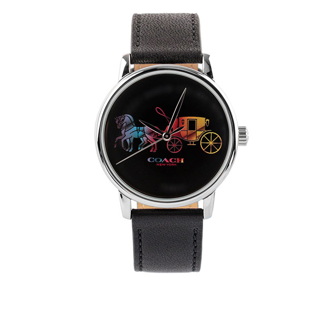 COACH 彩色馬車圖案女錶(黑色) 14503585