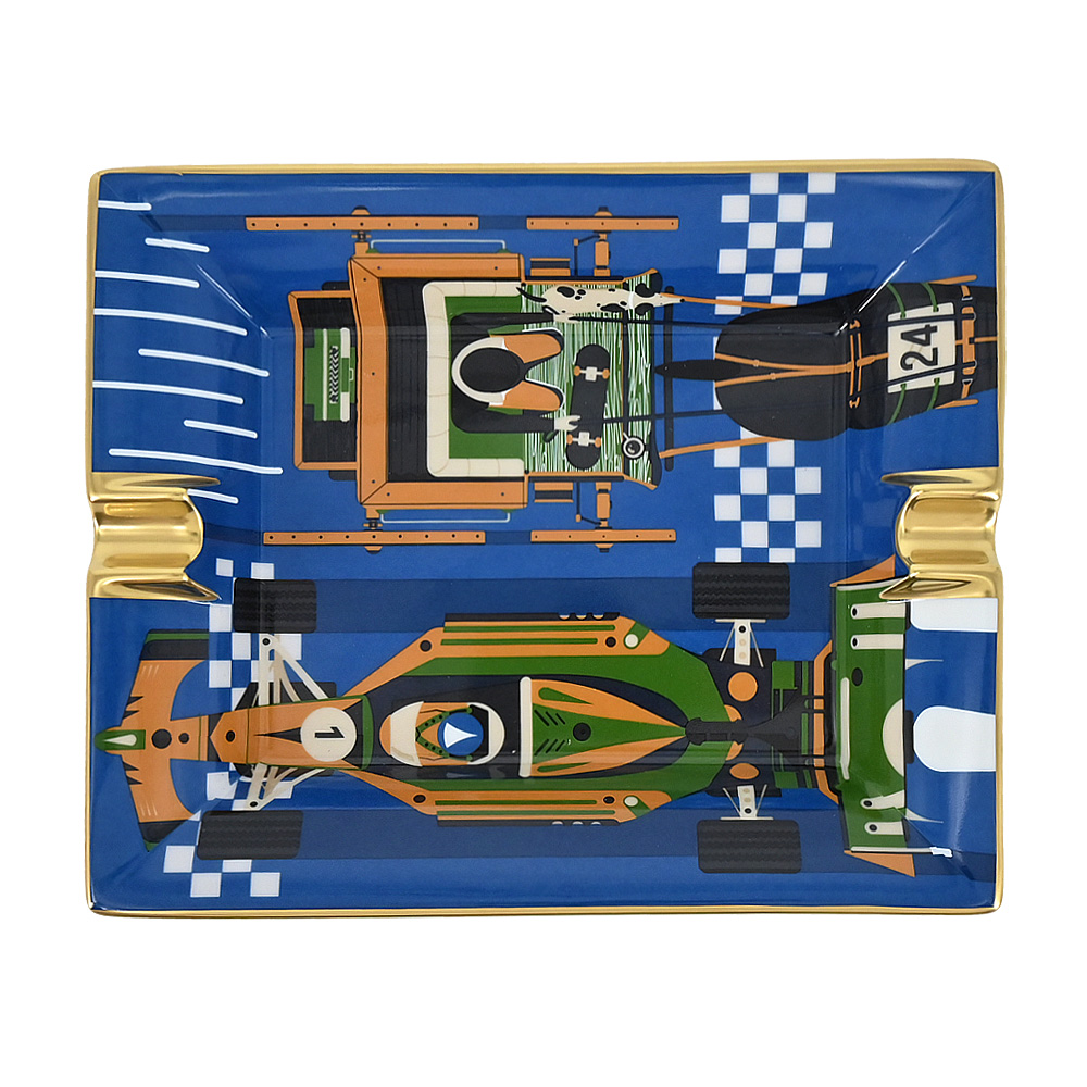 Hermes 愛馬仕 First and Chic 陶瓷菸灰缸(藍)