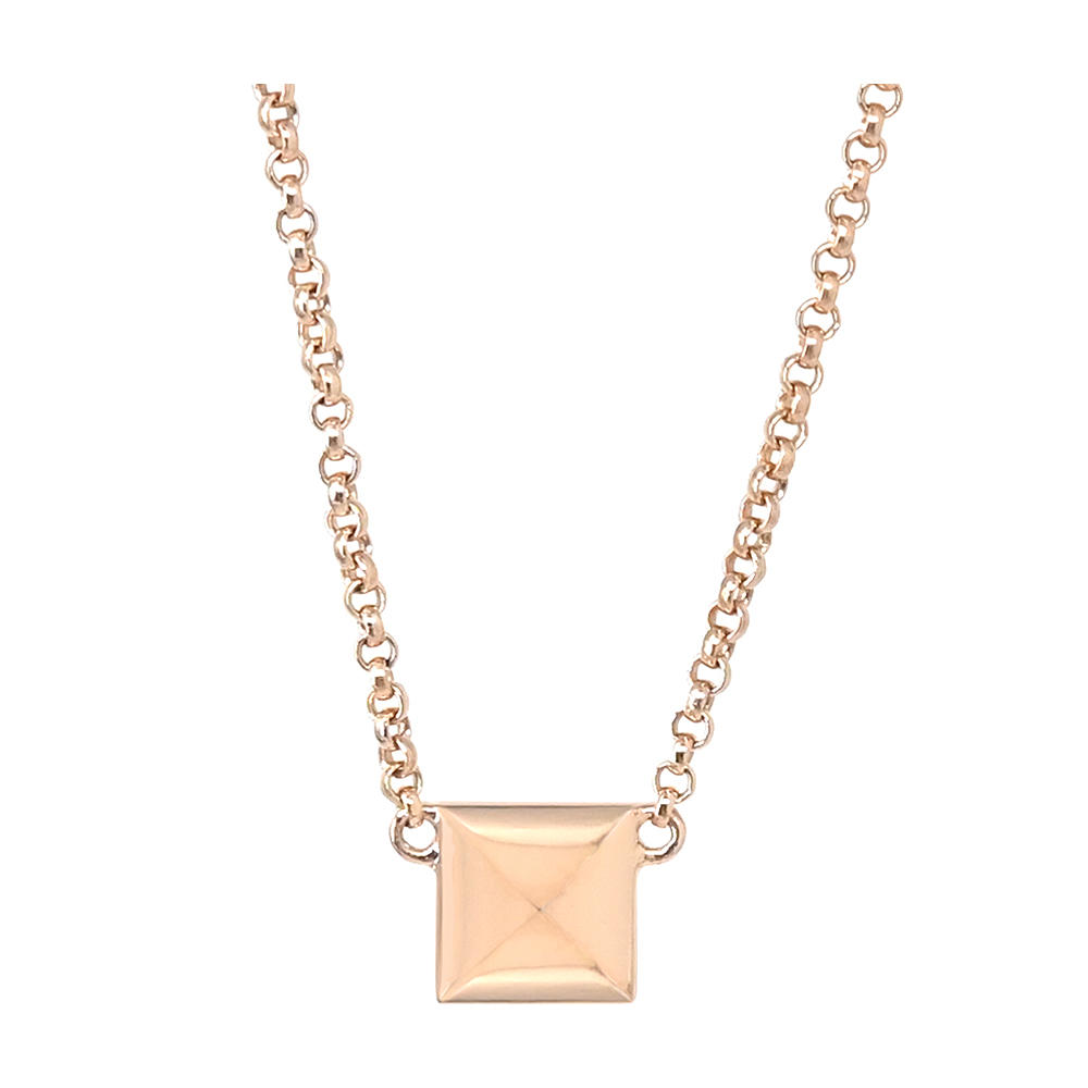 Hermes 愛馬仕 Hermès Clou d'H Kelly掛鎖釦鈎項鍊(玫瑰金)