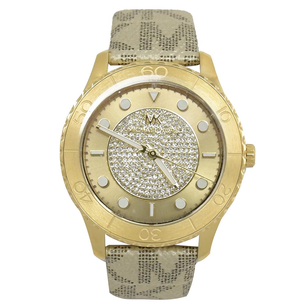 MICHAEL KORS MK6999 水鑽鑲嵌不鏽鋼時尚腕錶.金 40mm