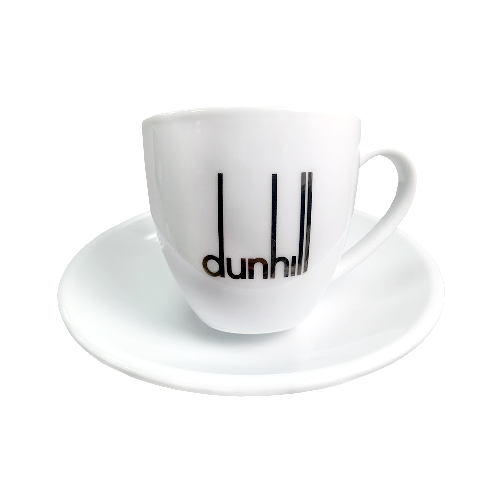 【Dunhill 】品牌LOGO espresso濃縮迷你咖啡杯盤組