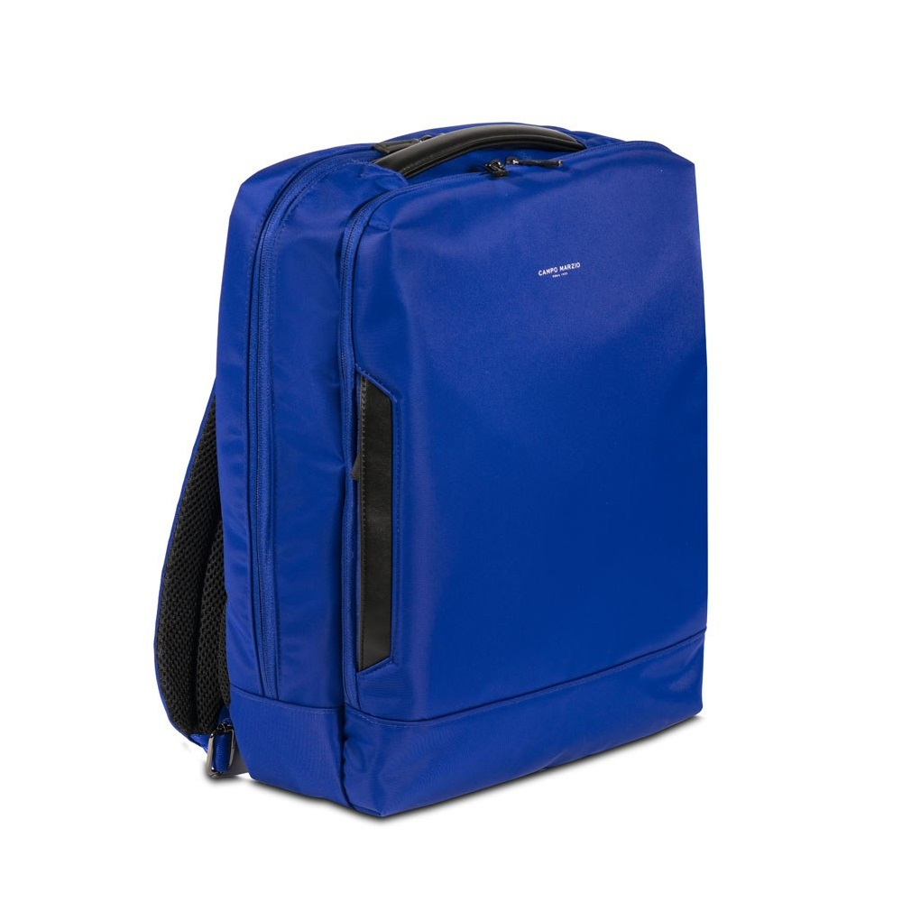 【CAMPO MARZIO】時尚商務 15吋筆電尼龍後背包-藍色