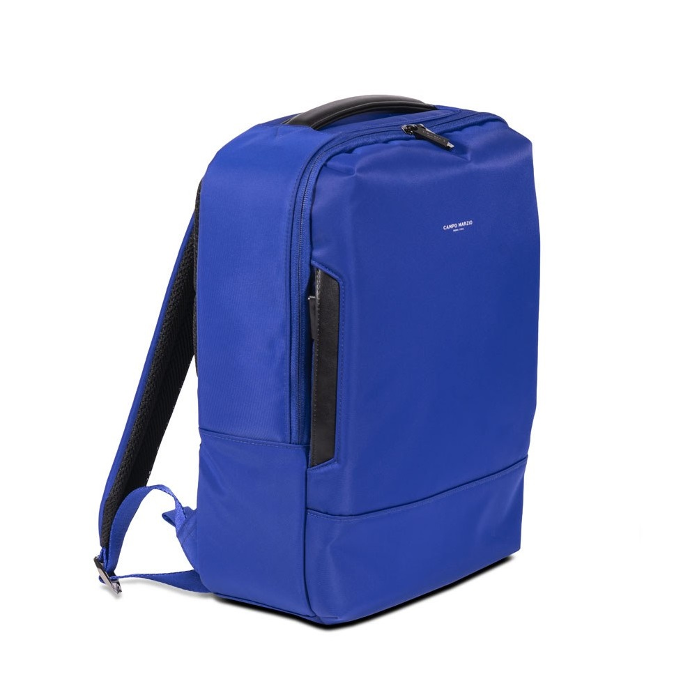 【CAMPO MARZIO】時尚商務 13吋筆電尼龍後背包-藍色