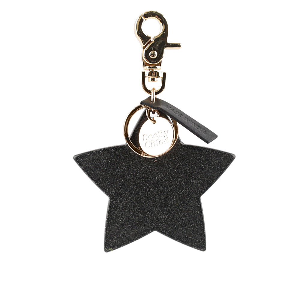 SEE BY CHLOE Joy Rider 星星造型吊飾/鑰匙圈(黑色) CHS22UK700B63001